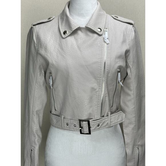 LA Coalition Vegan Leather Biker Style Jacket size S New With Tags - Picture 6 of 16